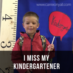I Miss My Kindergartener